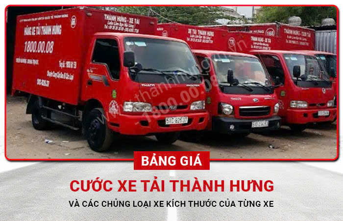 Bảng Giá Cước Xe Tải Ku casino Và Các Chủng Loại Xe Kich Thước Của Từng Xe