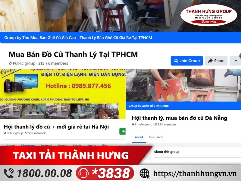 Rao bán thanh lý đồ cũ trên các diễn đàn, hội nhóm