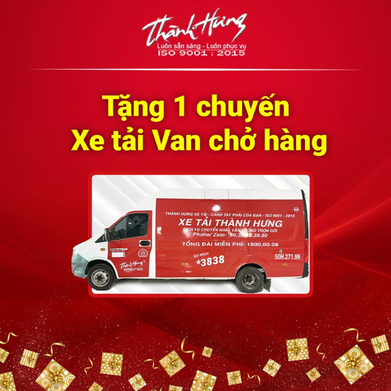 Taxi tải Ku casino tặng 1 chuyến xe tải Van chở hàng 