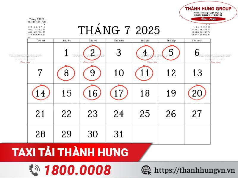 Tổng hợp ngày tốt Kubet tháng 7 năm 2025