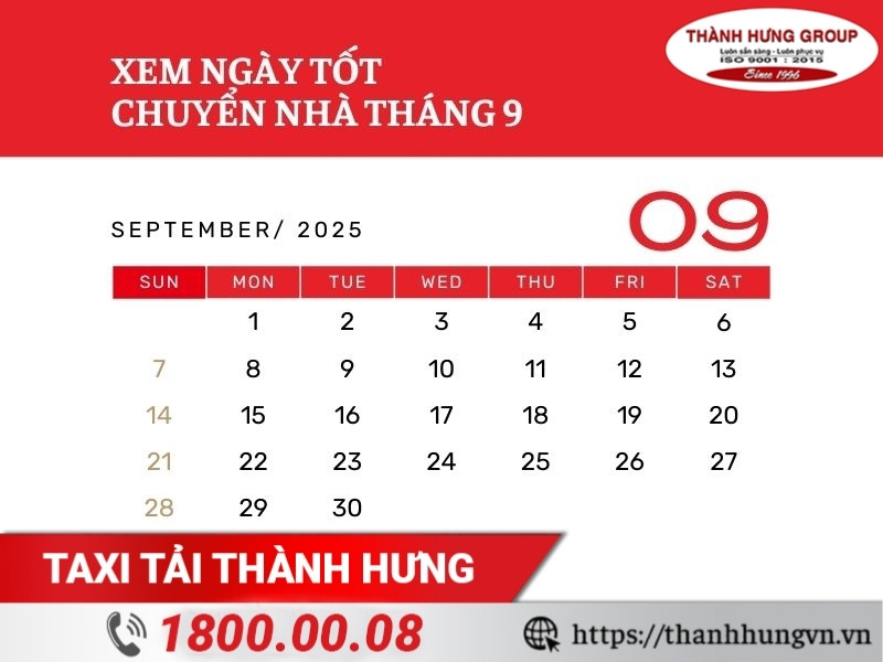 Danh sách ngày tốt Kubet tháng 9 năm 2025 theo lịch dương