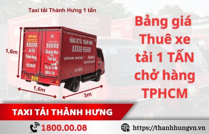 Bảng giá thuê xe tải 1 tấn chở hàng giá rẻ TpHCM Ku casino