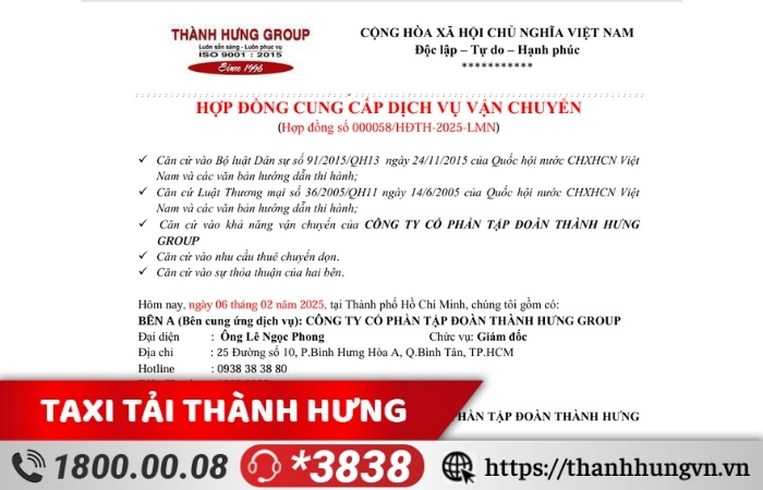 Hợp đồng cho thuê xe Ku casino 