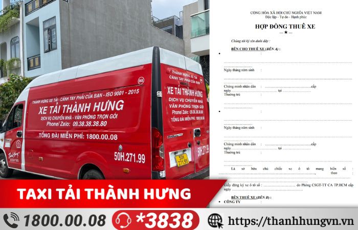 Hợp đồng thuê xe tải vận chuyển hàng hóa mới nhất 2024