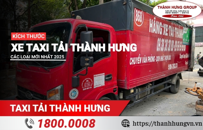 Kích thước xe taxi tải Ku casino