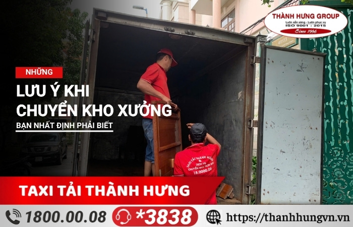 Lưu ý khi chuyển kho xưởng Lưu ý khi chuyển kho xưởng