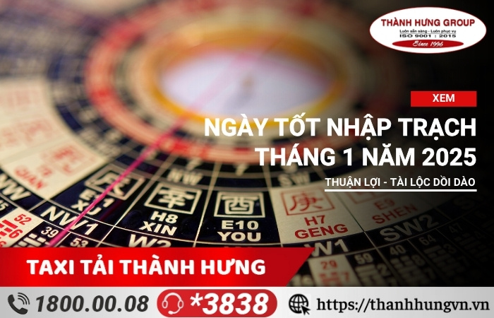 Ngày tốt nhập trạch tháng 1